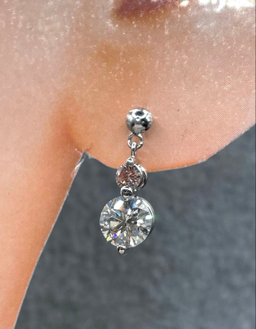 最終交渉可JA14★最高級 ダイヤモンド1.623ct プラチナ ピアス ソ鑑付