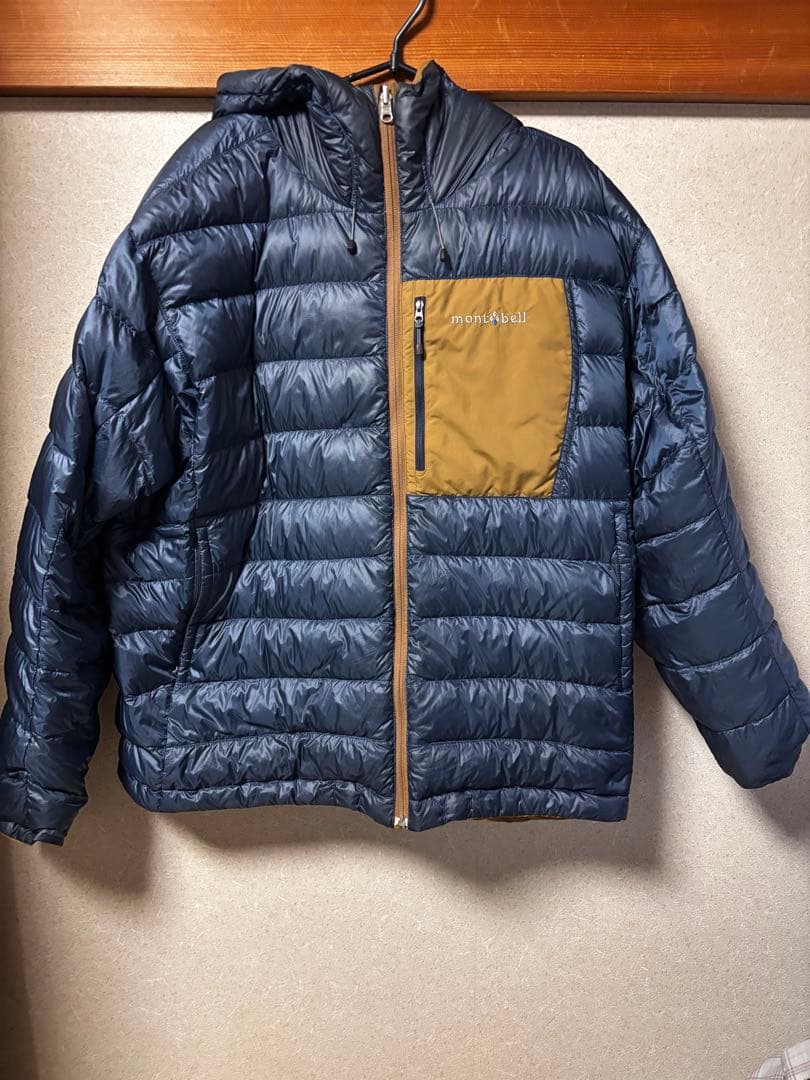 mont-bell ダウンジャケット ネイビー/ブラウン　コロラドパーカ